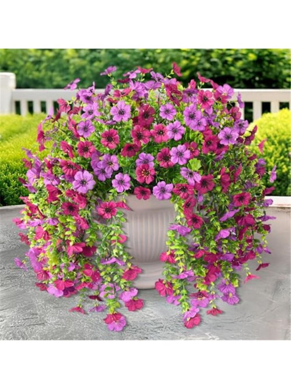 Fake Hanging Daisy Flowers Outdoor UV Resistant Porch Patio Spring Silk Decor